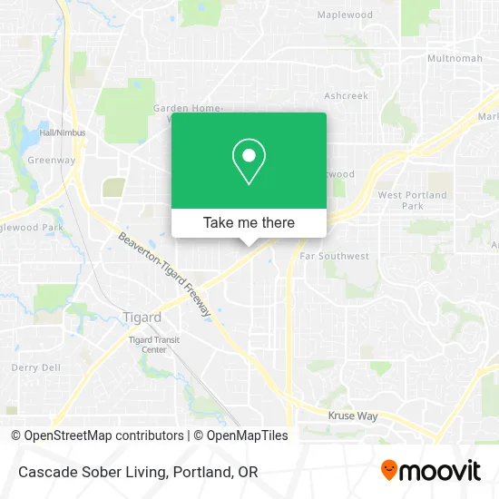 Cascade Sober Living map