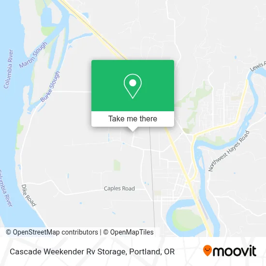 Cascade Weekender Rv Storage map