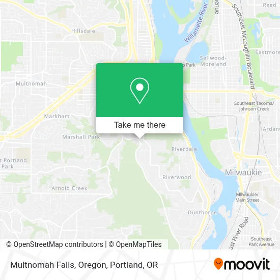 Multnomah Falls, Oregon map