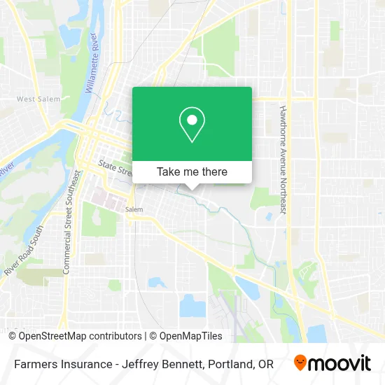 Farmers Insurance - Jeffrey Bennett map