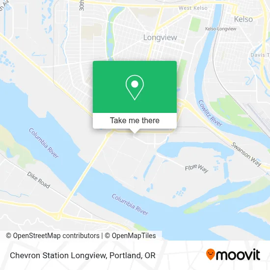 Chevron Station Longview map