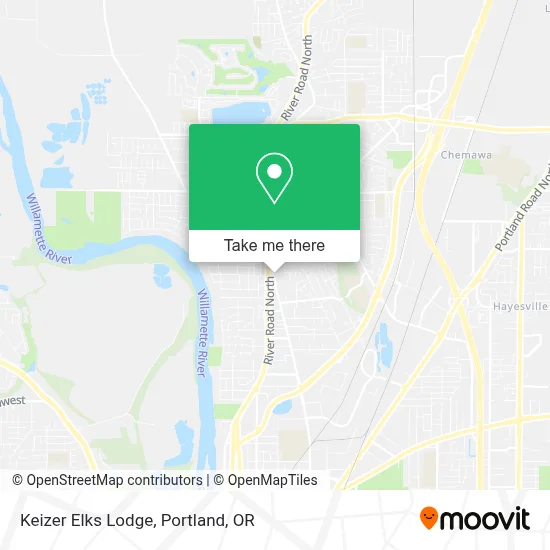 Keizer Elks Lodge map
