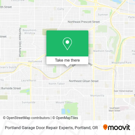 Portland Garage Door Repair Experts map