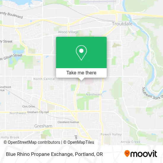 Blue Rhino Propane Exchange map