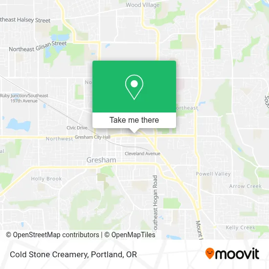 Cold Stone Creamery map