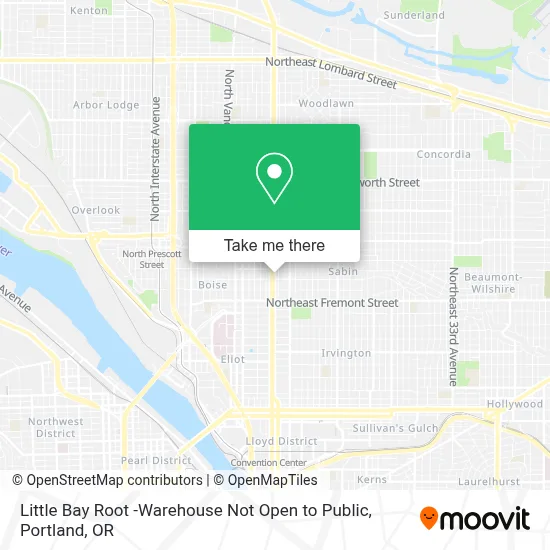 Little Bay Root -Warehouse Not Open to Public map