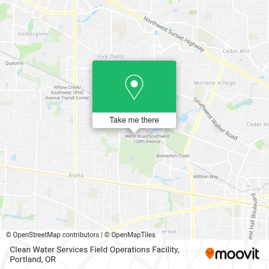 Clean Water Services Field Operations Facility map