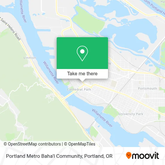Portland Metro Baha'I Community map