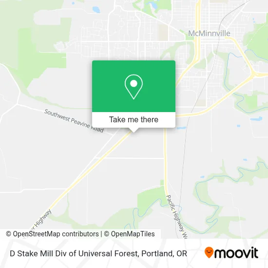 D Stake Mill Div of Universal Forest map