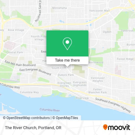 The River Church map