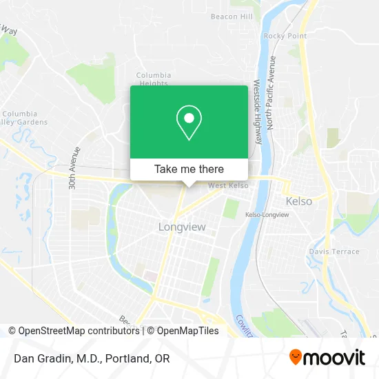 Dan Gradin, M.D. map