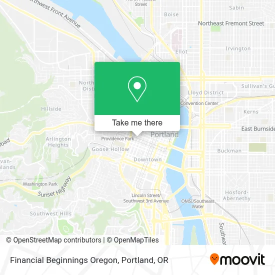 Financial Beginnings Oregon map