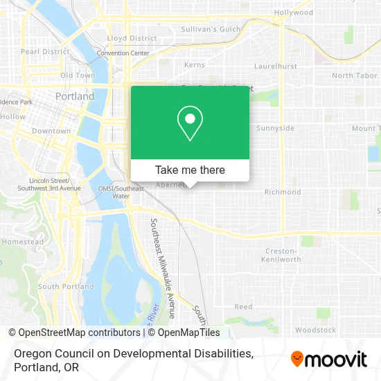 Oregon Council on Developmental Disabilities map