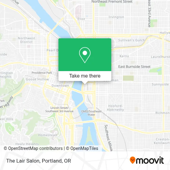 The Lair Salon map