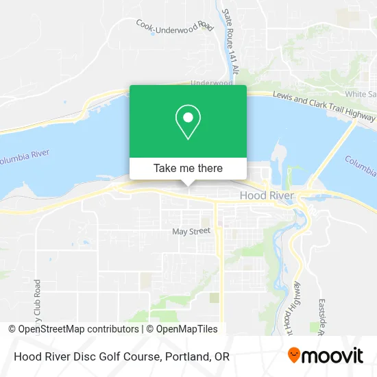 Hood River Disc Golf Course map