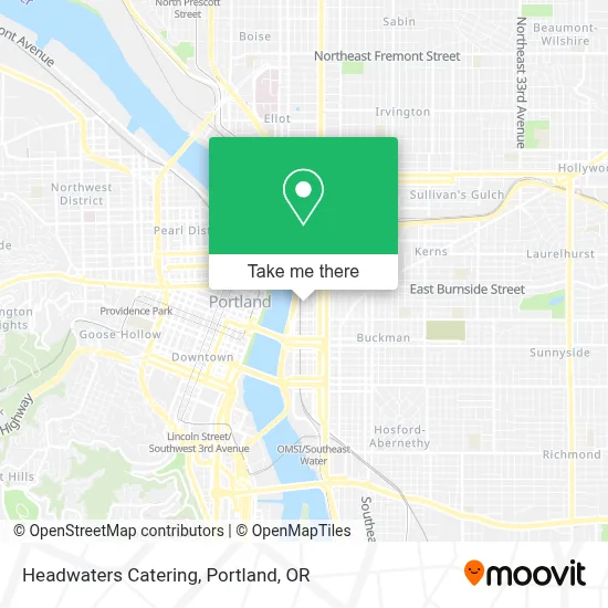 Headwaters Catering map