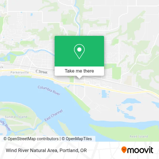 Wind River Natural Area map