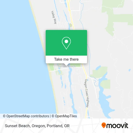 Sunset Beach, Oregon map