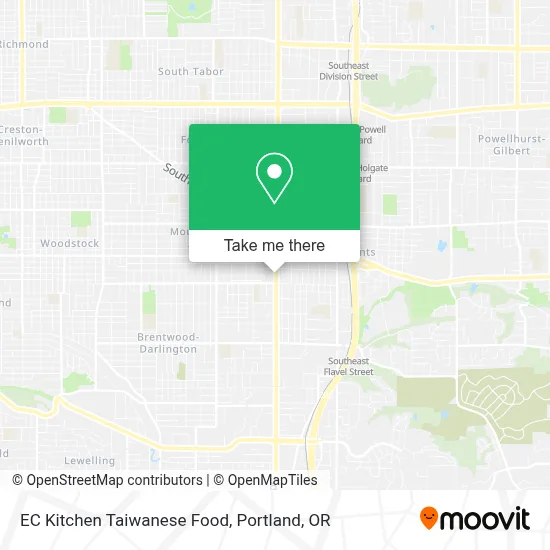 EC Kitchen Taiwanese Food map