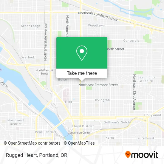 Rugged Heart map