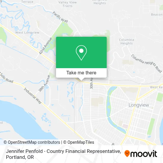 Jennifer Penfold - Country Financial Representative map