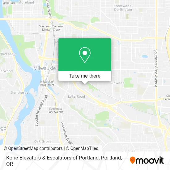 Kone Elevators & Escalators of Portland map
