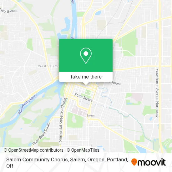 Salem Community Chorus, Salem, Oregon map