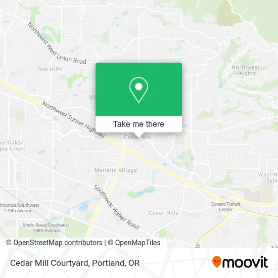 Cedar Mill Courtyard map