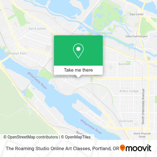 The Roaming Studio Online Art Classes map