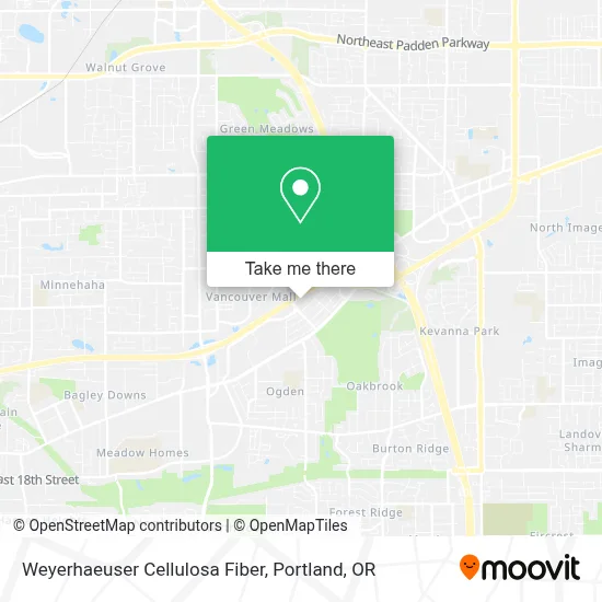 Weyerhaeuser Cellulosa Fiber map