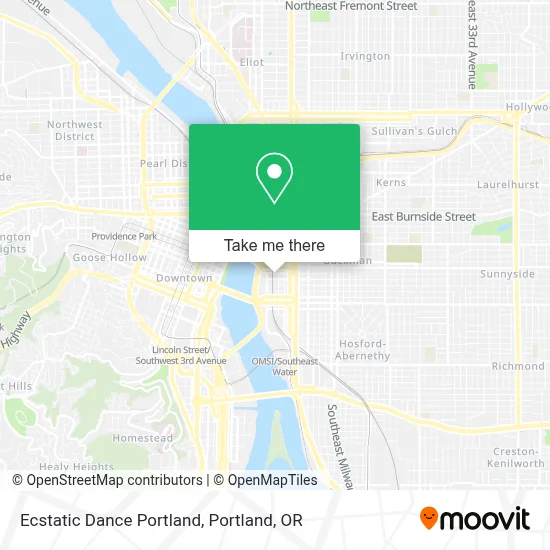 Ecstatic Dance Portland map