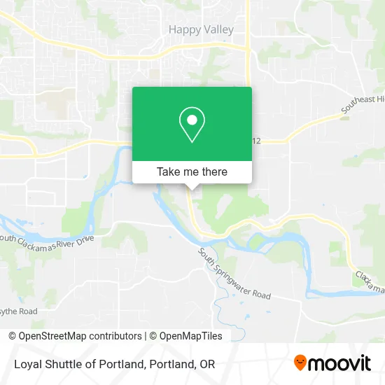 Loyal Shuttle of Portland map