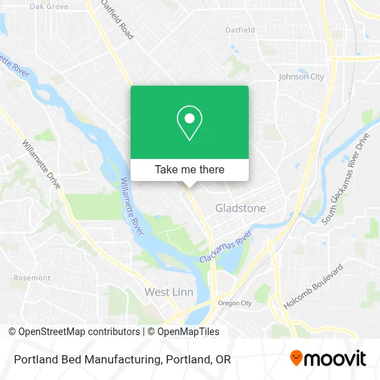 Portland Bed Manufacturing map