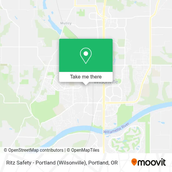 Ritz Safety - Portland (Wilsonville) map