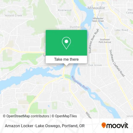 Amazon Locker -Lake Oswego map