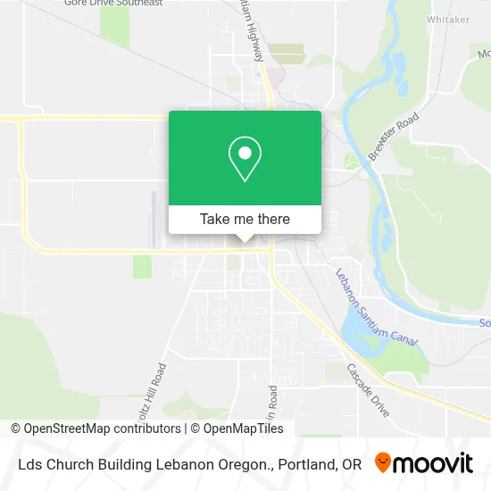Lds Church Building Lebanon Oregon. map