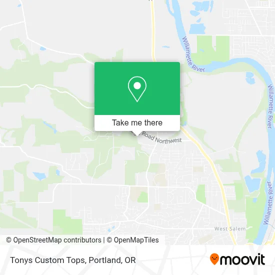 Tonys Custom Tops map