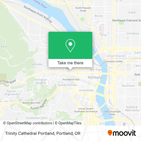Trinity Cathedral Portland map