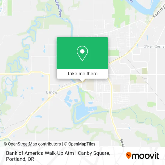 Bank of America Walk-Up Atm | Canby Square map