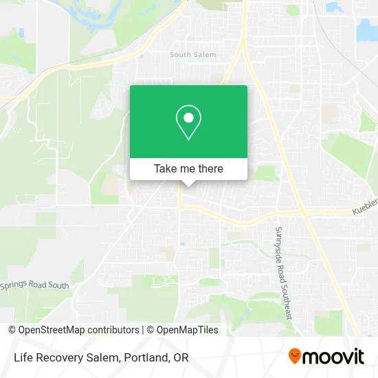 Life Recovery Salem map