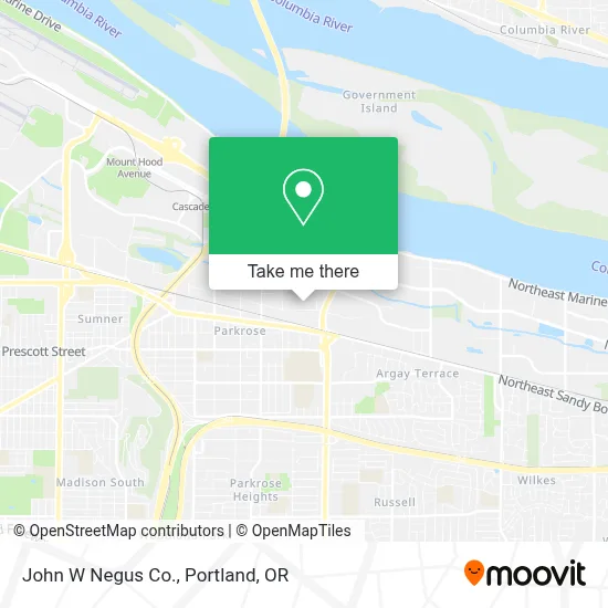 John W Negus Co. map