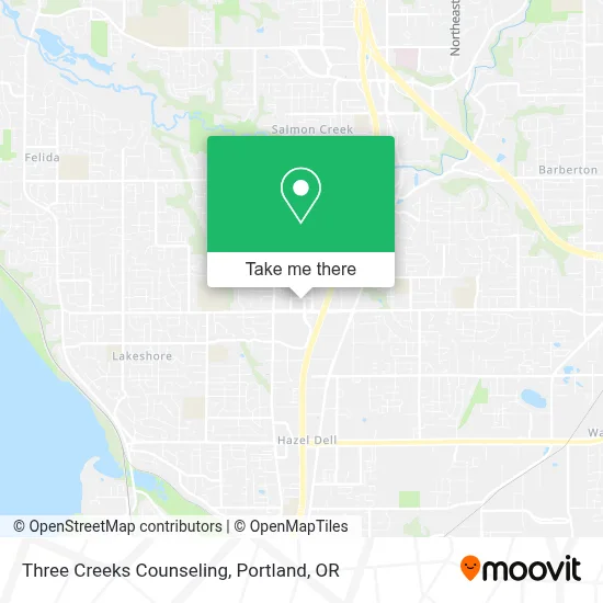 Three Creeks Counseling map