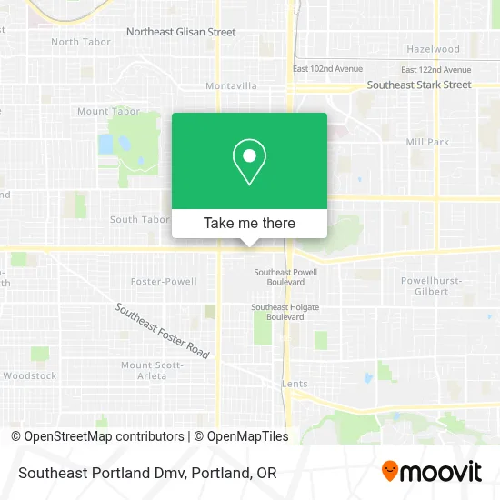 Southeast Portland Dmv map