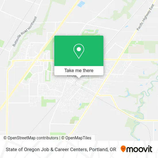 State of Oregon Job & Career Centers map