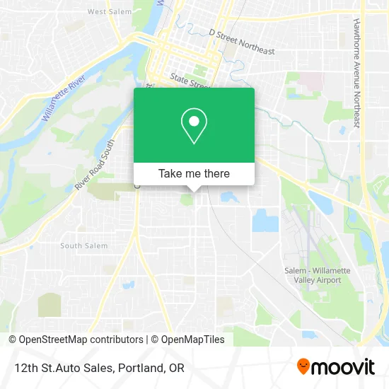 12th St.Auto Sales map