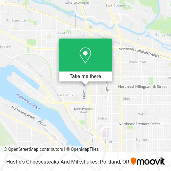Hustle's Cheesesteaks And Milkshakes map