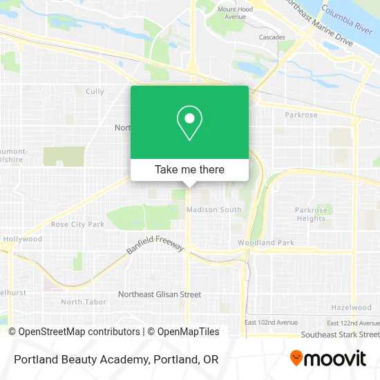 Portland Beauty Academy map