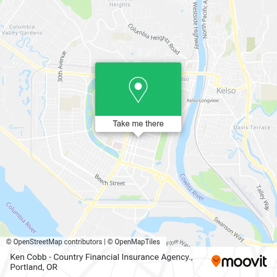 Ken Cobb - Country Financial Insurance Agency. map