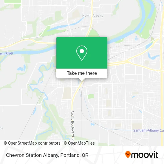 Chevron Station Albany map