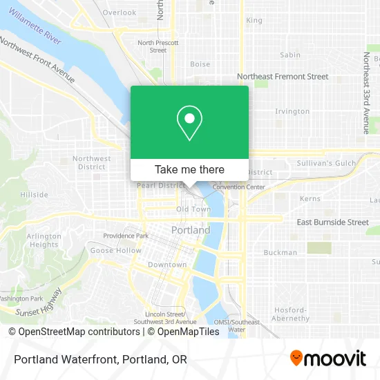 Portland Waterfront map